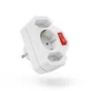 Hama 00223217 Netzstecker-Adapter Weiß