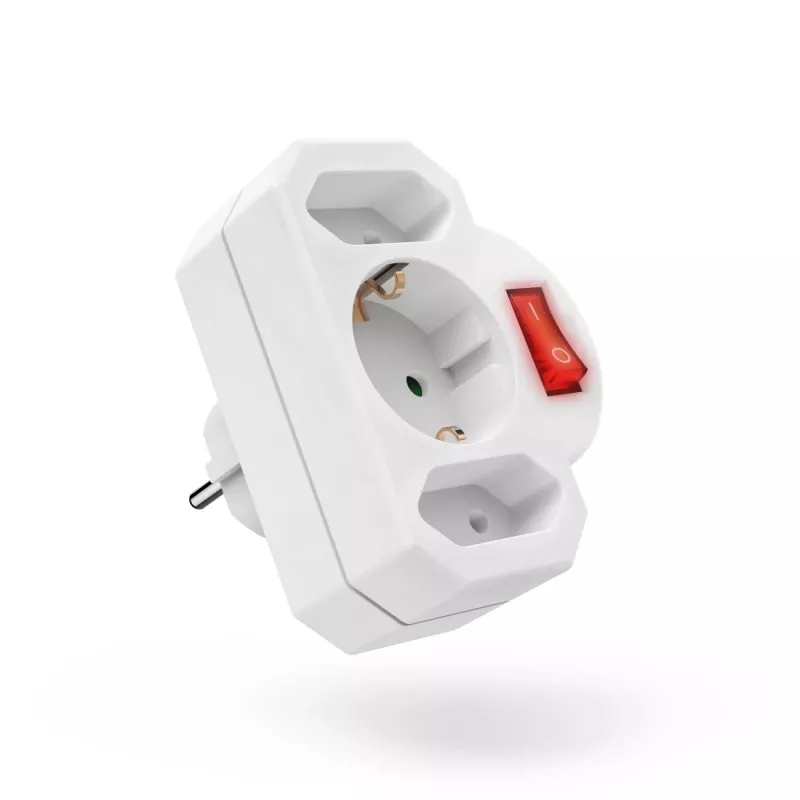 Hama 00223217 Netzstecker-Adapter Weiß
