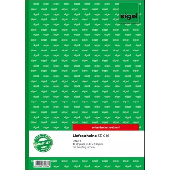 Schreibheft Sigel SD016 A4 40 Blatt Grün Weiß