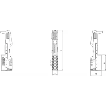 Elektrische Klemme Siemens 6ES7193-6BP00-0BA1, mehrfarbig, 49 g, 1 Stk.