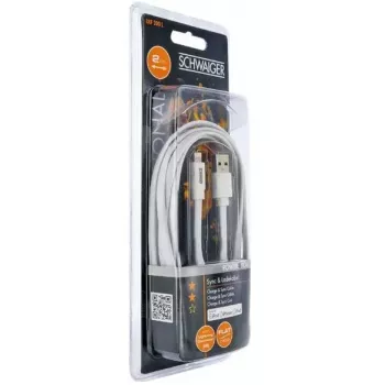 Lightning-Kabel Schwaiger LKF200L532 2 m Weiß