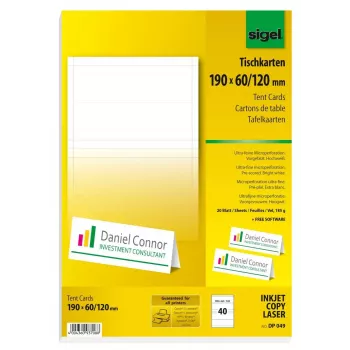 Nicht haftende Druckeretiketten Sigel DP049