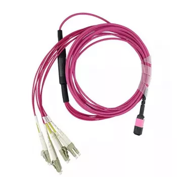 BlueOptics EMC CBL-MPO12-4LC-OM4-2M Glasfaserkabel MPO 4x LC 2m