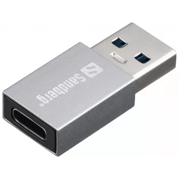 Sandberg USB-A auf USB-C Dongle, USB-A, USB-C, Aluminium