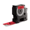 DYMO Authentic D1 Etiketten | 24 mm x 7 m Rolle | Schwarzer Druck auf Rot | Selbstklebende Etiketten für LabelManager Etikettendrucker