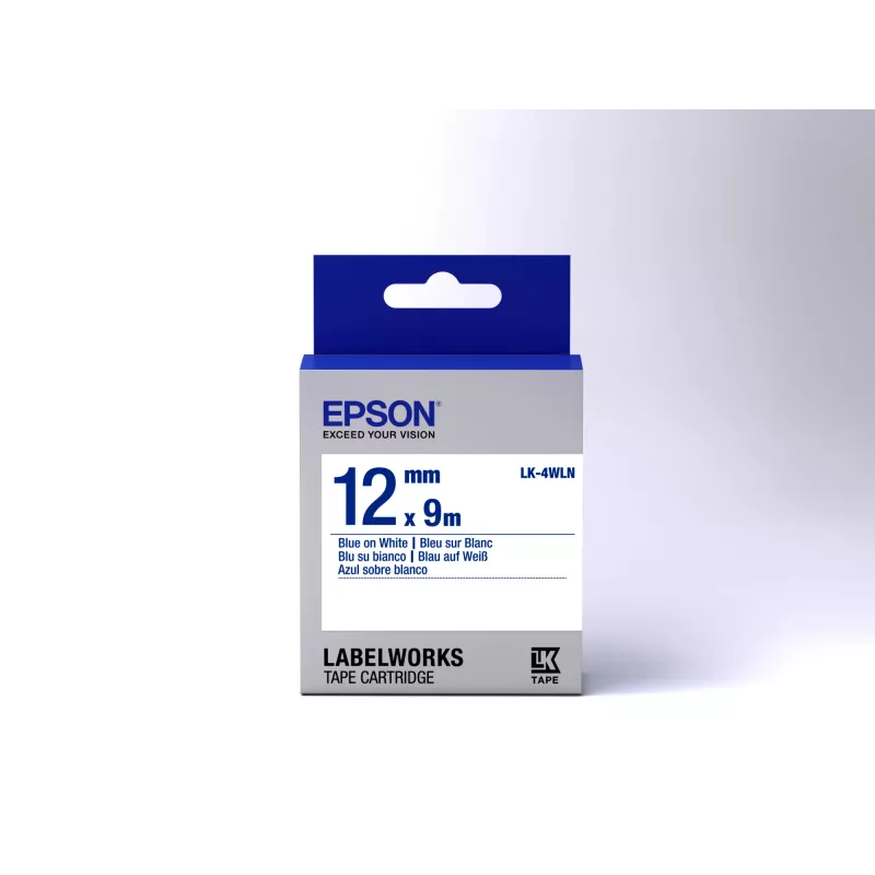 Epson Label Cartridge Standard LK-4WLN Blau/Weiß 12mm (9m)