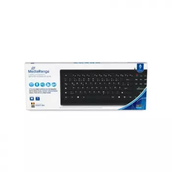 MediaRange MROS101-BE Tastatur Home USB AZERTY Belgisch Schwarz Full-Size 107 Tasten