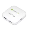 Techly USB 3.0 Super Speed Hub 4 Ports Weiß IUSB3-HUB4-WH, USB 3.2 Gen 1 (3.1 Gen 1) Typ-A, 5000 Mbit/s, Weiß, 0,8 m, CE, RoHS, USB 2.0 USB 1.1