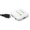 Techly USB 3.0 Super Speed Hub 4 Ports Weiß IUSB3-HUB4-WH, USB 3.2 Gen 1 (3.1 Gen 1) Typ-A, 5000 Mbit/s, Weiß, 0,8 m, CE, RoHS, USB 2.0 USB 1.1