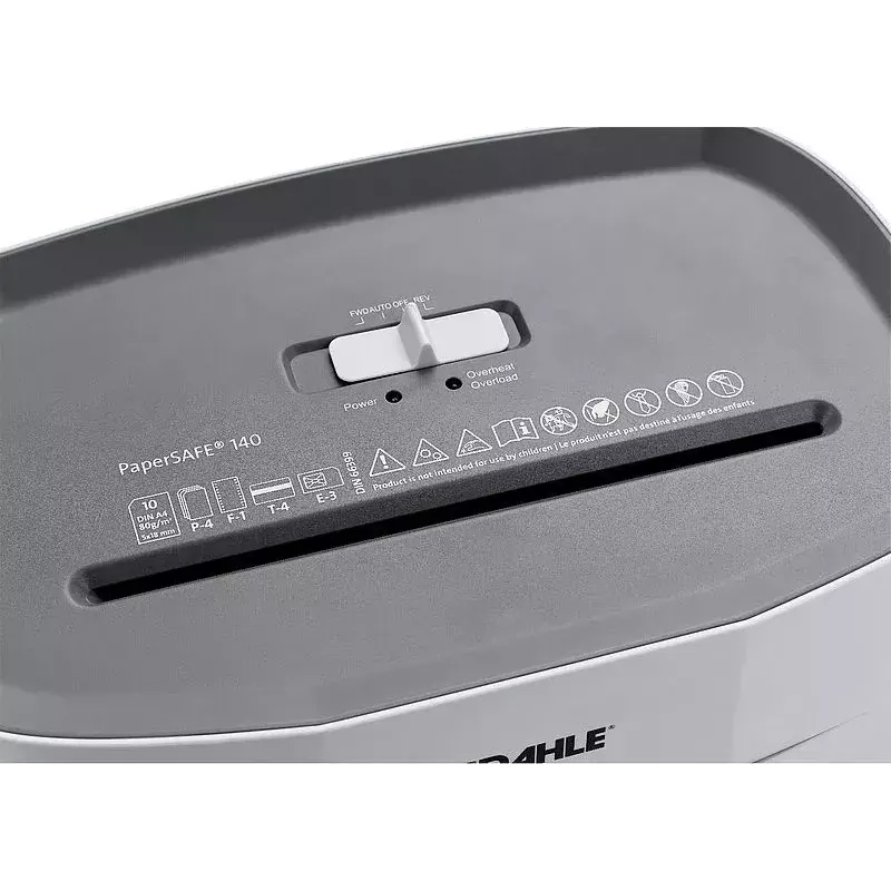 Aktenvernichter Dahle PS 140 Kreuzschnitt 65 dB Schwarz Grau