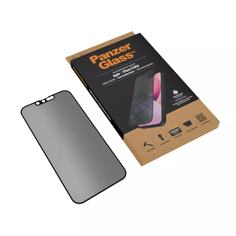 PanzerGlass Privacy Screen Protector Apple iPhone 13 Mini Edge-to-Edge kratz- und stoßfest