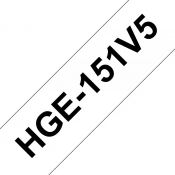 Beschriftungsband Brother HGE-151V5 — schwarz, kompatibel mit PT-9500PC / PT-9700PC / PT-9800PCN / RL-700S