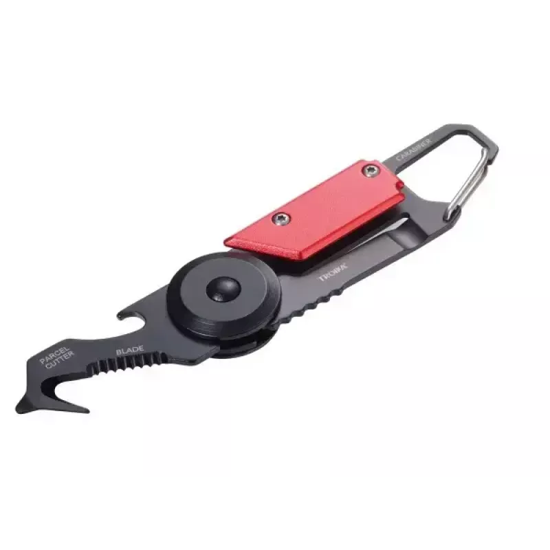 Schlüsselkarabiner TROIKA KTL26-RD Schwarz Rot