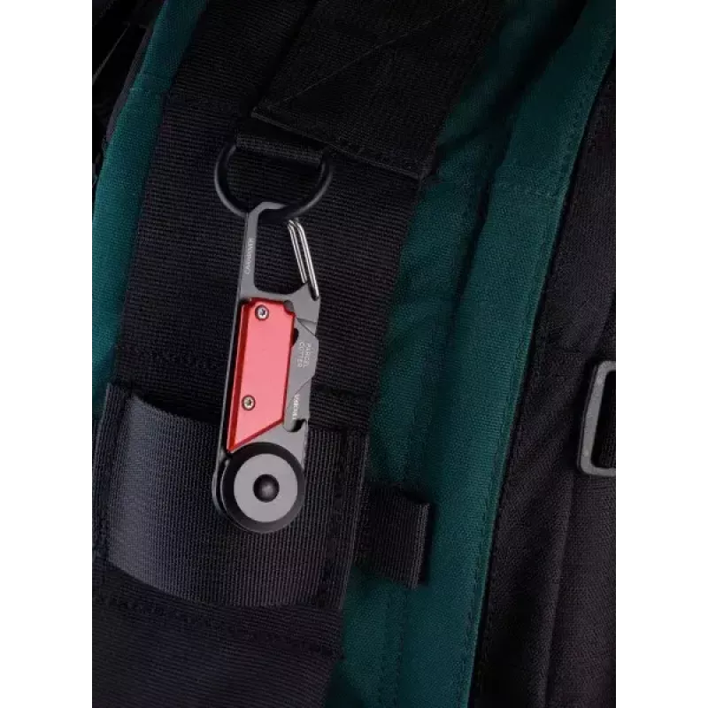 Schlüsselkarabiner TROIKA KTL26-RD Schwarz Rot