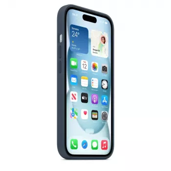 Silikon Case Cover Apple iPhone 15 MagSafe Storm Blue