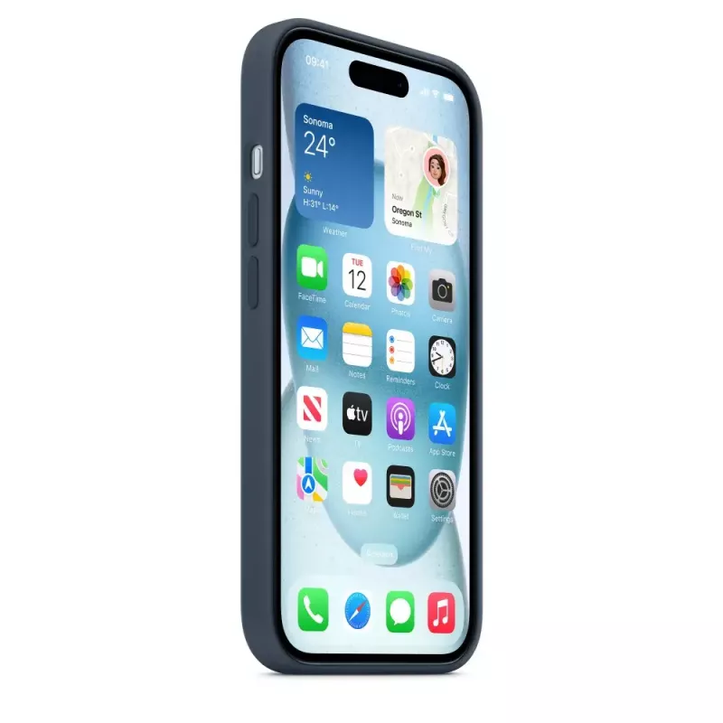 Silikon Case Cover Apple iPhone 15 MagSafe Storm Blue