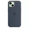 Silikon Case Cover Apple iPhone 15 MagSafe Storm Blue
