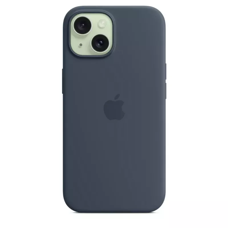 Silikon Case Cover Apple iPhone 15 MagSafe Storm Blue