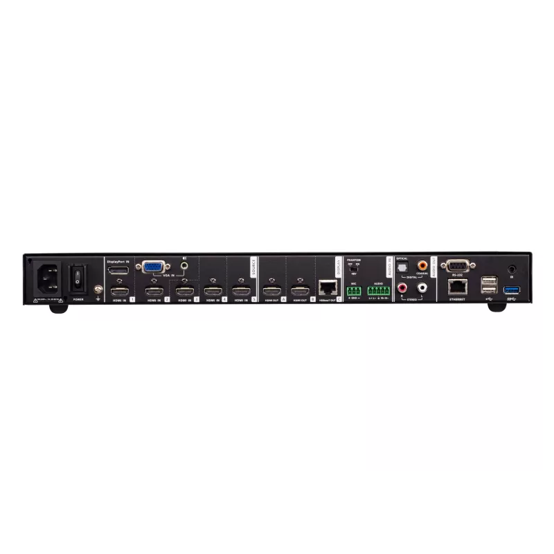 ATEN 7 x 3 Präsentations-Switch, HDMI, Metall, Schwarz, 60 Hz, 1080p, 1920 x 1200 Pixel