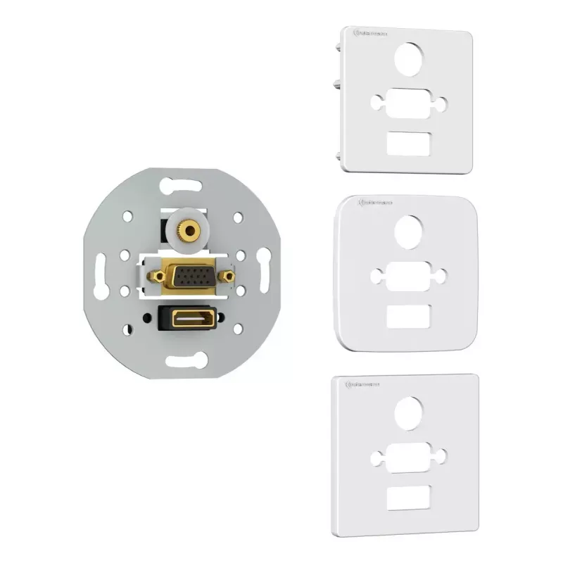 Anschlussdose HDMI VGA 3,5 mm Kindermann 7456000586