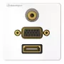Anschlussdose HDMI VGA 3,5 mm Kindermann 7456000586