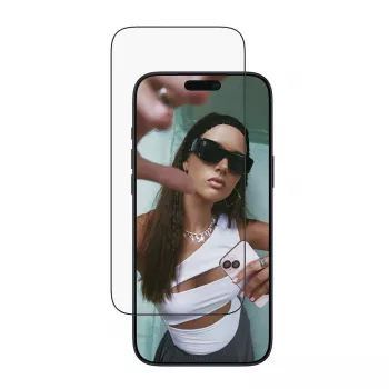Displayschutz PanzerGlass SAFE. für iPhone 17 Pro Max – Ultra-Weitwinkel-PET-Folie mit schwarzem Rahmen, EasyAligner, kratz- und stoßfest