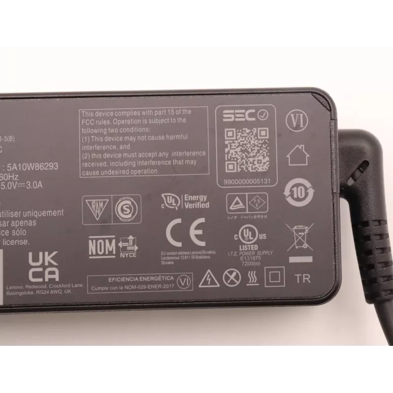 Lenovo 5A10W86293 power adapter/inverter Indoor 45 W Schwarz