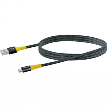 USB-Kabel Schwaiger WKUM10 511 1,2 m USB A Micro-USB B Schwarz Gelb