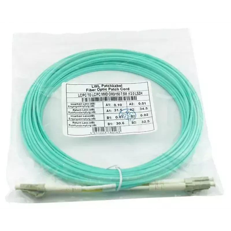 BlueOptics BK839A InfiniBand-Glasfaserkabel 2 m LC Aqua OM3