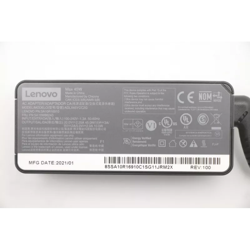 Lenovo 5A10W86243 Netzteil Innenbereich 45 W Schwarz