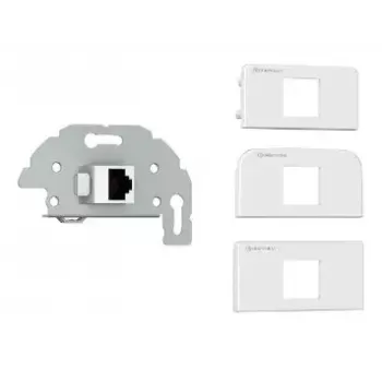 RJ-45 Netzwerkdose Kindermann 7456000523 Grau Weiß