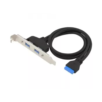 Conceptronic EMRICK11B 19-polig Buchse auf Dual-USB-A-Buchse USB 3.0 Adapter