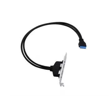 Conceptronic EMRICK11B 19-polig Buchse auf Dual-USB-A-Buchse USB 3.0 Adapter