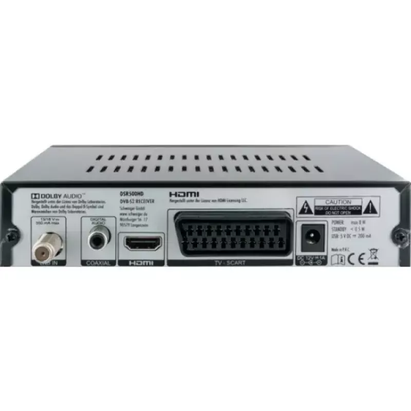 Set-Top-Box Schwaiger DSR500HD Kabel Full HD Schwarz