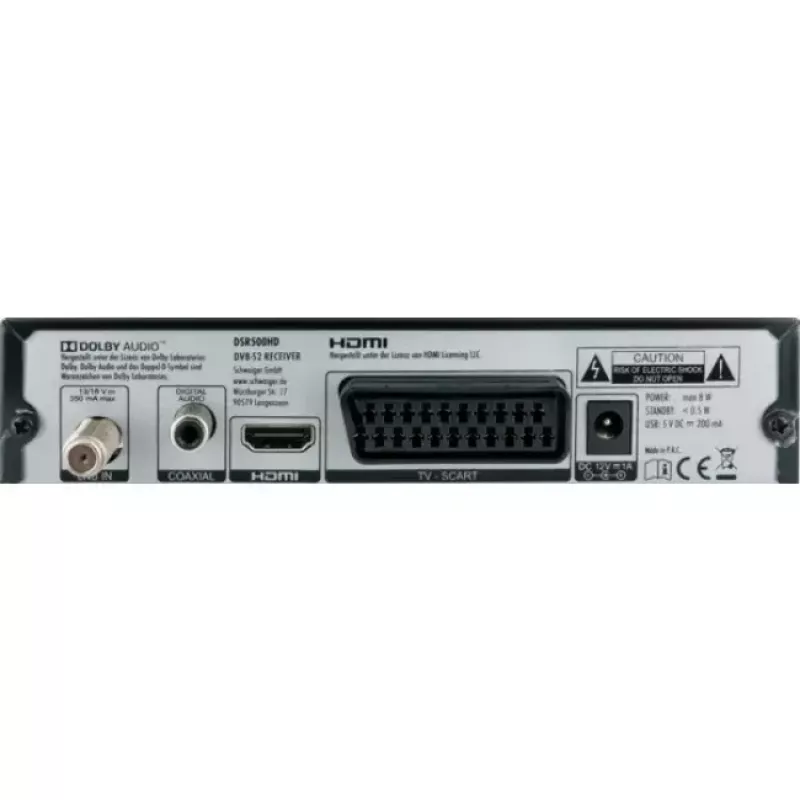 Set-Top-Box Schwaiger DSR500HD Kabel Full HD Schwarz