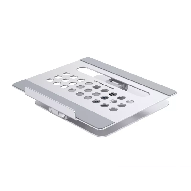 Conceptronic DONN27G, Laptopständer, Silber, Aluminium, 360°, USB 3.2 Gen 1 (3.1 Gen 1) Type-C, 5000 Mbit/s