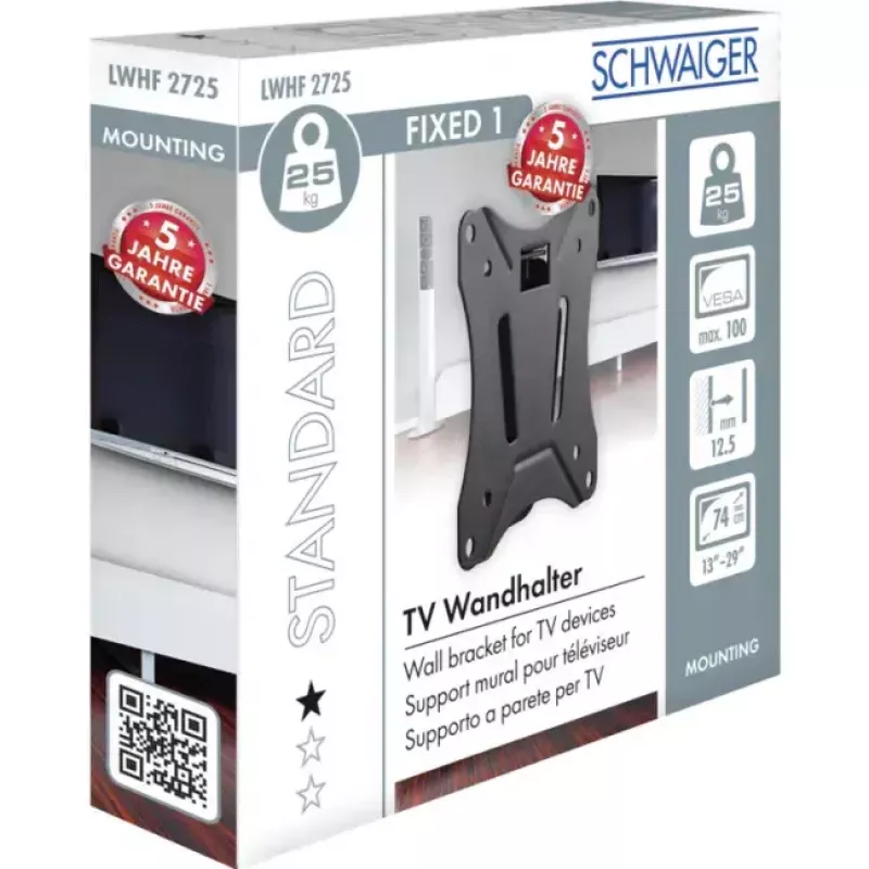 Wandhalterung Schwaiger LWHF2725 513 Schwarz