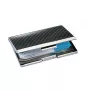 Visitenkartenetui Sigel VZ130 Chrom Schwarz