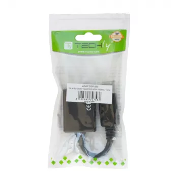 Techly DisplayPort DP auf VGA-Adapter M F IADAP DSP-250, 0,07 m, DisplayPort, 2 x VGA (D-Sub), Male, Female, 1920 x 1200 Pixel