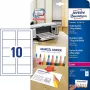 Visitenkartenblätter Avery Zweckform C32026-25, 85×54 mm, weißer Karton, 25 Karten