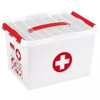 Aufbewahrungsbox Sunware Q-line Rechteckig Rot Weiß