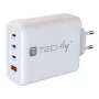 Techly IPW-PD140W-WH mobiles Ladegerät Powerbank, Smartphone, Tablet, Universal Weiß AC Schnellladen Innenbereich