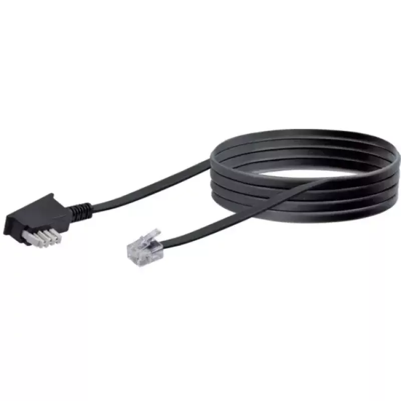 Kabel RJ-11 Schwaiger 10m TAE-N Schwarz