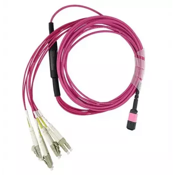 BlueOptics CBL-MPO12-4LC-OM4-10M InfiniBand Glasfaserkabel 10m MPO/UPC 4x LC Duplex/UPC