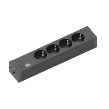 Power Extension Bachmann 420.0017 2m 4 AC Outlets Indoor Schwarz