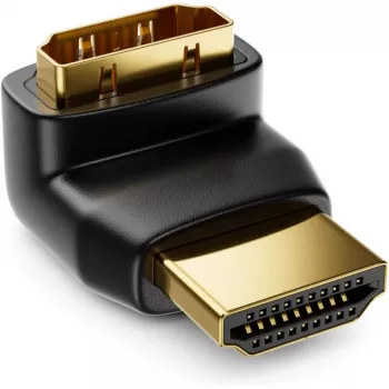 Techly HDMI Adapter M / F abgewinkelt L IADAP HDMI-L, HDMI, HDMI, Schwarz