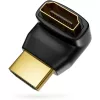 Techly HDMI Adapter M / F abgewinkelt L IADAP HDMI-L, HDMI, HDMI, Schwarz