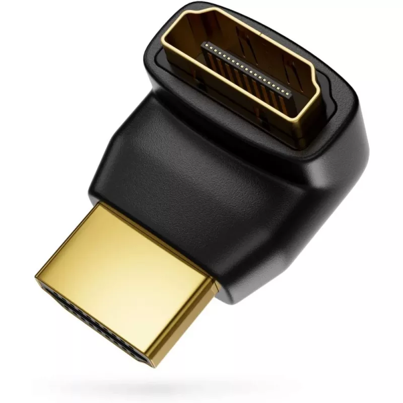 Techly HDMI Adapter M / F abgewinkelt L IADAP HDMI-L, HDMI, HDMI, Schwarz