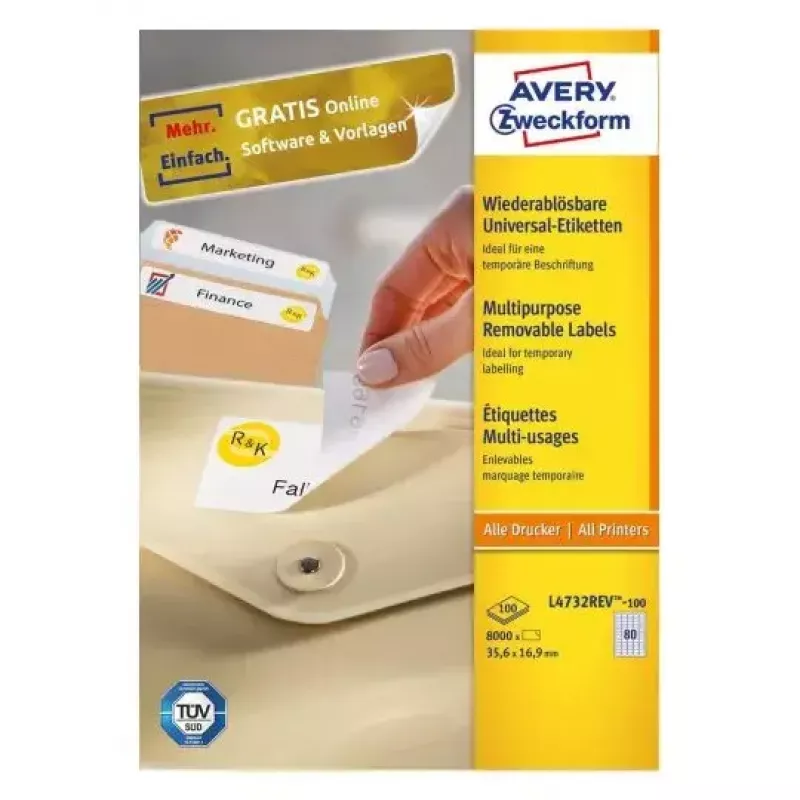 Selbstklebendes Druckeretikett Avery L4732REV-100