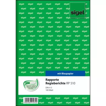 Geschäftsformular Sigel RP510 Grün A5 100 Blatt